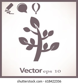 Flat icon. Tree.