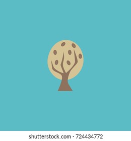 Flat Icon Tree Element. Vector Illustration Of Flat Icon Timber Isolated On Clean Background. Can Be Used As Coffee, Tree And Timber Symbols.