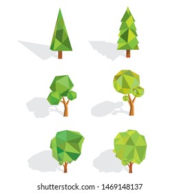 Flat Icon tree with a triangle effect