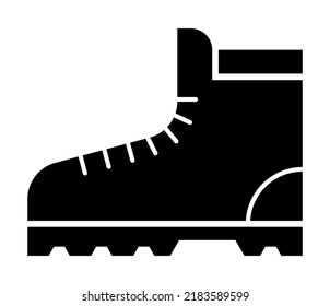 Flat icon of the trekking boot