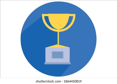 Flat Icon Trophy  Color Yellow