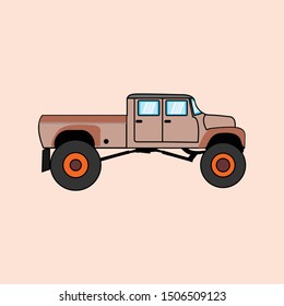 flat icon truck, vector illustration