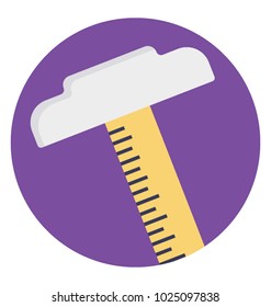Flat icon T-scale, drawing scale 