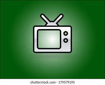 Icono plano de la TV