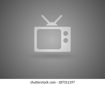 Icono plano de la TV