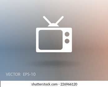Flat Icon Of Tv