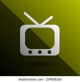 Flat icon of tv