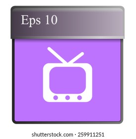 Flat icon of tv