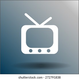 Flat icon of tv
