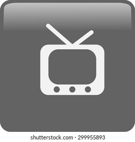 Flat icon of tv