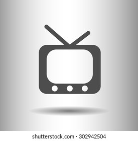 Flat icon of TV