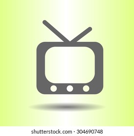 Flat icon of tv