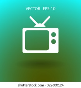 Flat icon of TV