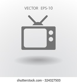 Flat icon of tv