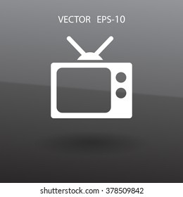 Flachsymbol von tv
