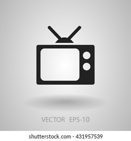 Flachsymbol von tv