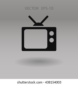 Ícone plano da tv