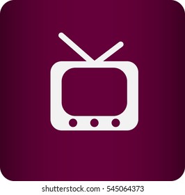 Flat icon of tv