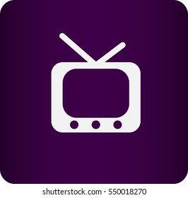 Flat icon of tv