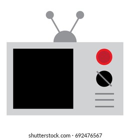 Flat icon of tv