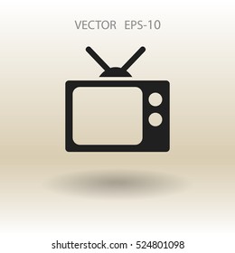 Flat icon of tv. vector illustration