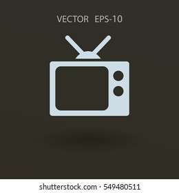 Flat icon of tv. vector illustration