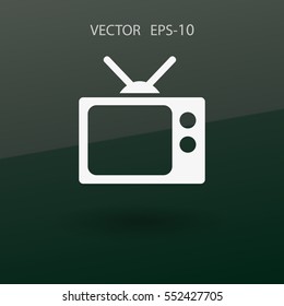 Flat icon of tv. vector illustration