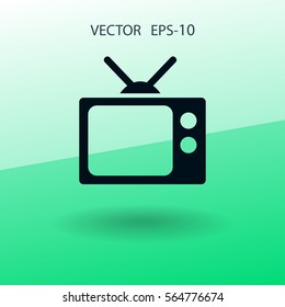 Flat icon of tv. vector illustration