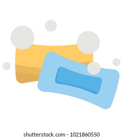 
Flat icon of two soap bars 

