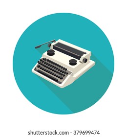 flat icon typewriter in vector format eps10