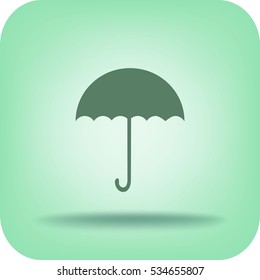 Flat icon. Umbrella.