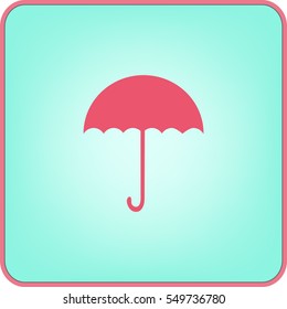 Flat icon. Umbrella.