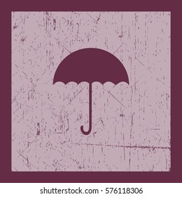 Flat icon. Umbrella.
