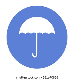 Ícone plano. Guarda-chuva.