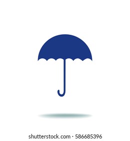 Flat icon. Umbrella.