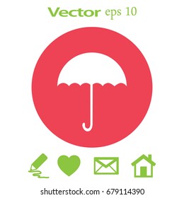 Flat icon. Umbrella.