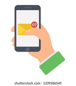 Flat icon of unread messages 