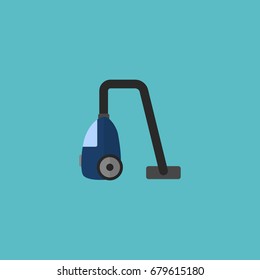 Flat Icon Vacuum Cleaner Element. Vector Illustration Of Flat Icon Sweeper Isolated On Clean Background. Can Be Used As Vacuum, Cleaner And Sweeper Symbols.