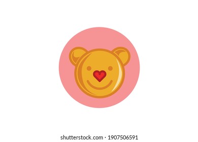  flat icon valentine Teddy bear design