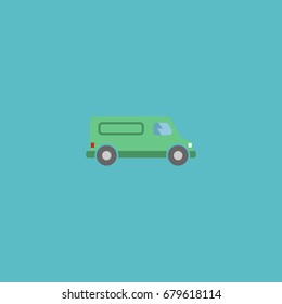 Flat Icon Van Element. Vector Illustration Of Flat Icon Carriage Isolated On Clean Background. Can Be Used As Van, Carriage And Vehicle Symbols.