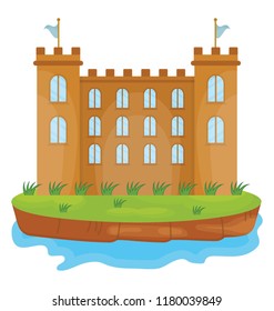 
A flat icon vector denoting fort 
