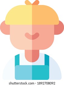 Flat icon vector design avatar farmer, suitable for icons, illustration, backgrounds, stickers, covers, banners