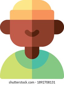 Flat icon vector design avatar farmer, suitable for icons, illustration, backgrounds, stickers, covers, banners