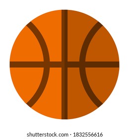 Flat icon vector design basketball, suitable for icons, illustration, backgrounds, stickers, covers, banners