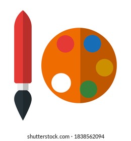 Flat icon vector design color palette, suitable for icons, illustration, backgrounds, stickers, covers, banners