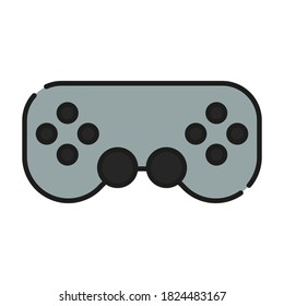 Flat icon vector design gamepad, suitable for icons, illustration, backgrounds, stickers, covers, banners