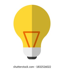 Flat icon vector design incandescent lamps, suitable for icons, illustration, backgrounds, stickers, covers, banners