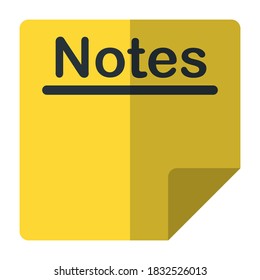 Flat icon vector design notes, suitable for icons, illustration, backgrounds, stickers, covers, banners