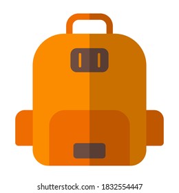 Flat icon vector design shoulder bag, suitable for icons, illustration, backgrounds, stickers, covers, banners