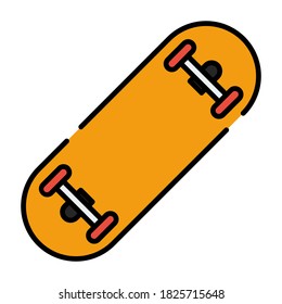 Flat icon vector design skateboard, suitable for icons, illustration, backgrounds, stickers, covers, banners